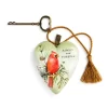 Demdaco Always And Forever Cardinal Art Heart With Key Stand