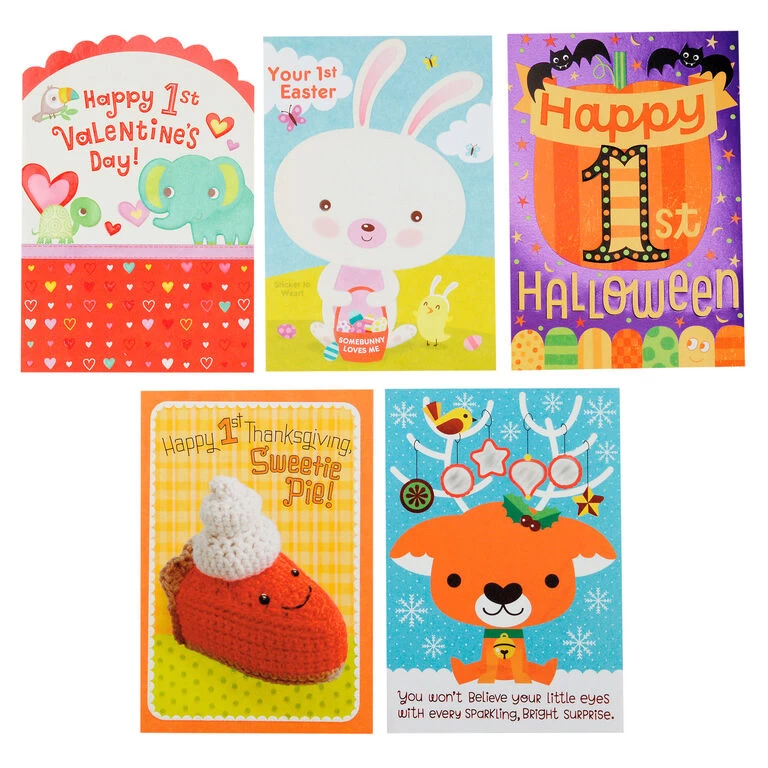 Hallmark Assorted Baby's First Holiday Celebrations Cards, Pack Of 5
