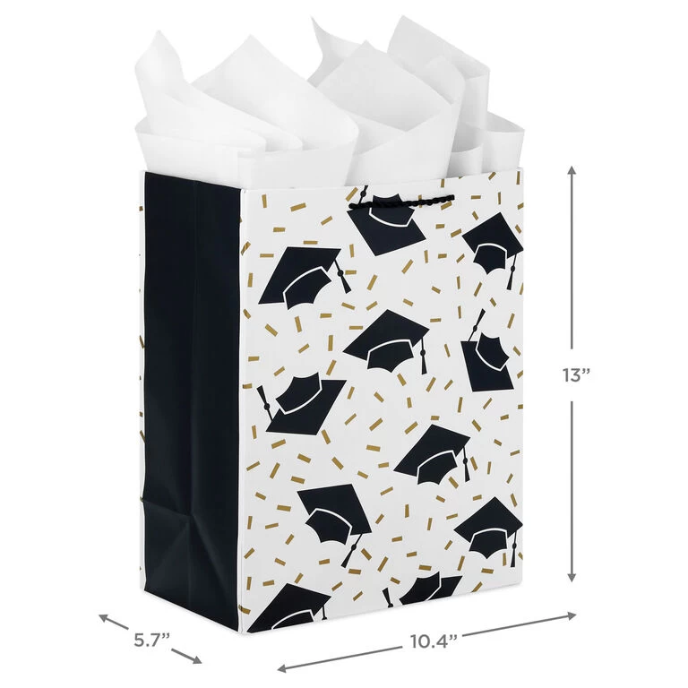 Hallmark 13" Assorted Grad Designs 3-Pack Large Gift Bags With Tissue Paper - Image 3