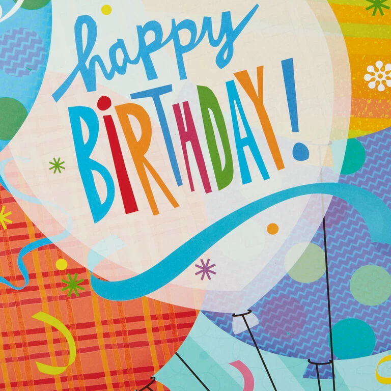 Hallmark 16" Fun Balloons Pop-Up Jumbo Birthday Card - Image 5