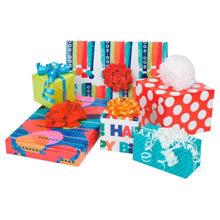 Hallmark Birthday Celebration 3-Pack Reversible Wrapping Paper - Image 2