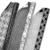 Hallmark Black And White Prints 3-Pack Reversible Wrapping Paper, 75 Sq. Ft. Total