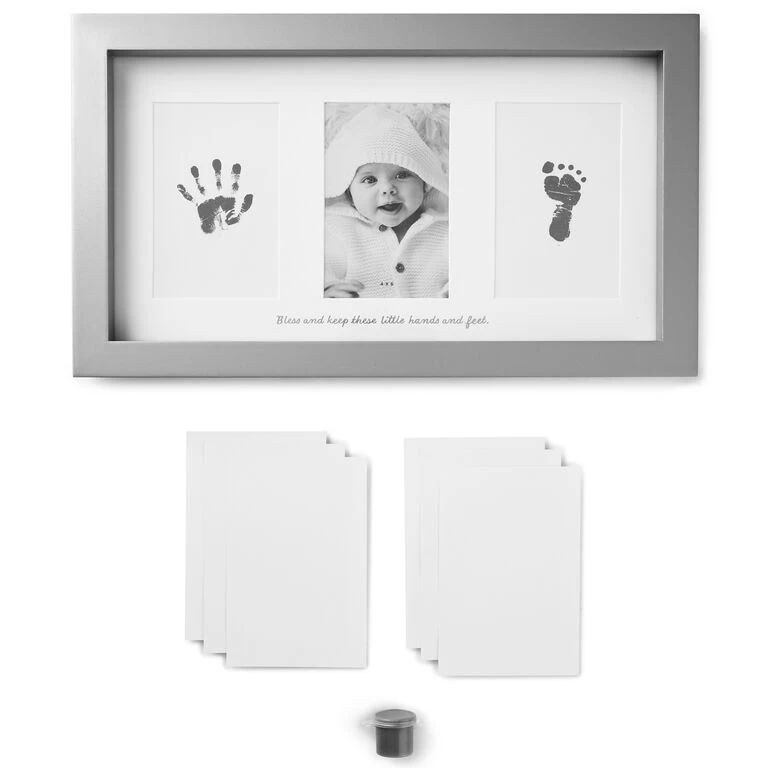 Hallmark Blessed Baby Handprint And Footprint Picture Frame Kit, 4x6 - Image 2