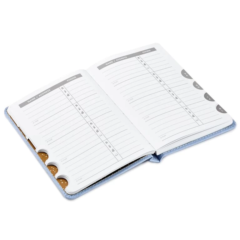 Hallmark Blue Chambray Address Book - Image 3