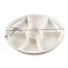 Mud Pie Veggie Dip Serving Tray And Tongs, Set Of 2