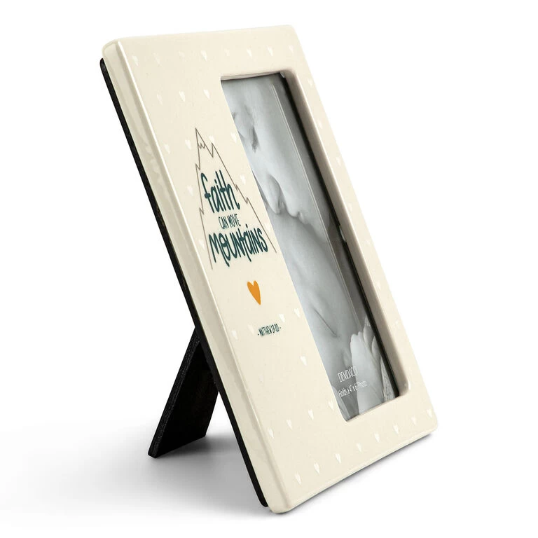 Demdaco Faith Can Move Mountains Picture Frame, 4x6 - Image 2