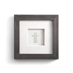 Demdaco Sea Glass Cross Wall Art, 6x6