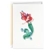 Hallmark Disney The Little Mermaid Ariel Happy Wish Quilled Paper Handmade Card