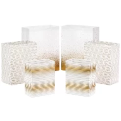 Hallmark Elegant Gold Assorted Sizes 6-Pack Gift Bags