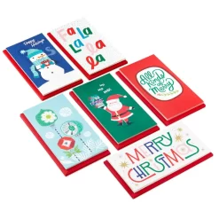 Hallmark Colorful And Casual Money-Holder Boxed Christmas Cards Assortment, Pack Of 36
