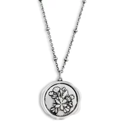 Floral Charm Dear You Mom Necklace, 17.5"