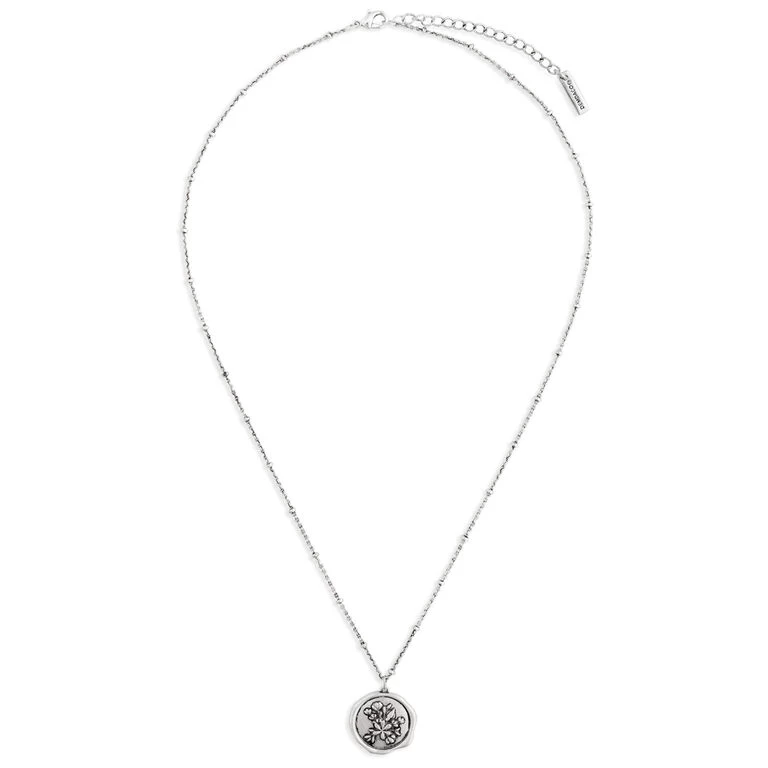 Floral Charm Dear You Mom Necklace, 17.5" - Image 3
