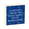 Nursing Degree Funny Wood Quote Sign, 4x4