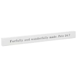 Hallmark Furfully And Wonderfully Made Wood Quote Sign, 23.5x2