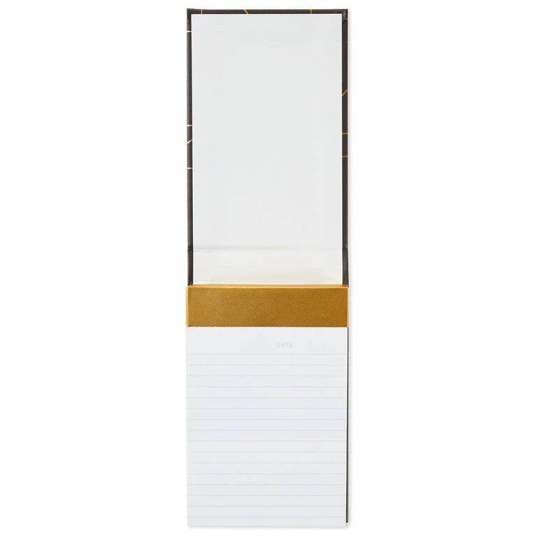 Hallmark Gold Geometric Faux Leather Small List Pad - Image 3