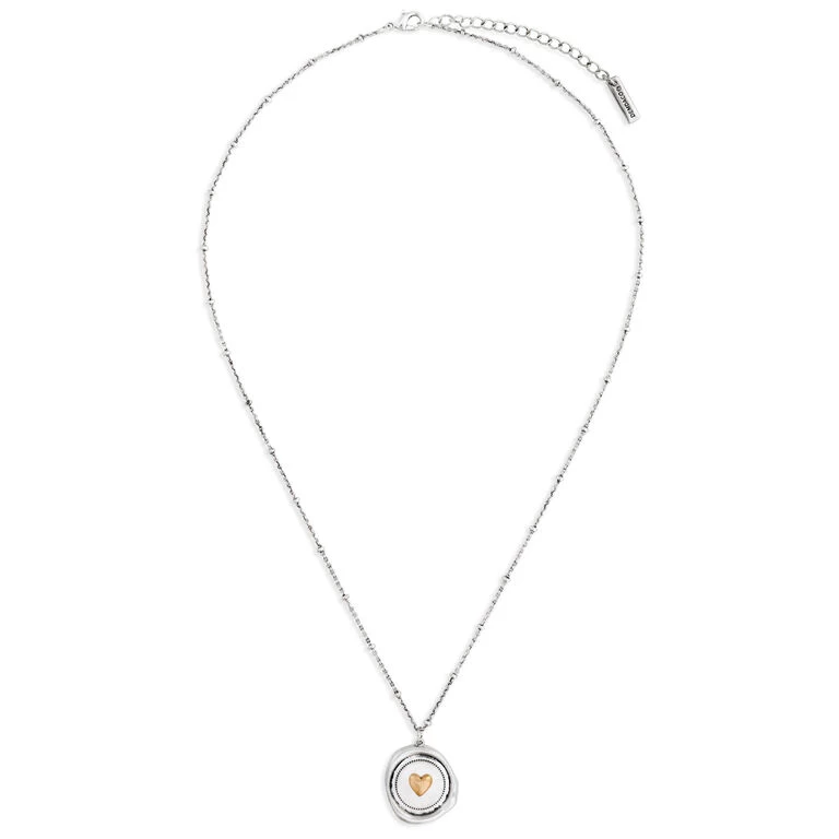Heart Charm Dear You My Love Necklace, 17.5" - Image 3