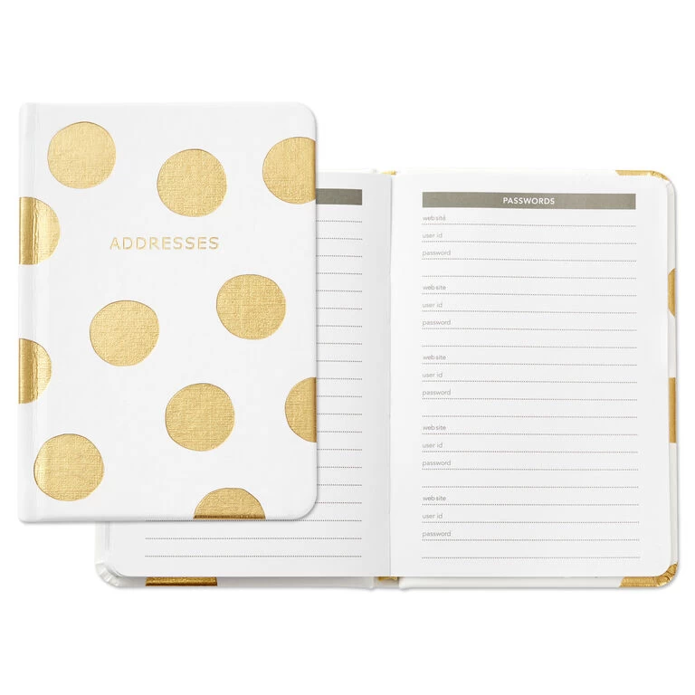 Hallmark Gold Polka Dots Address Book - Image 2