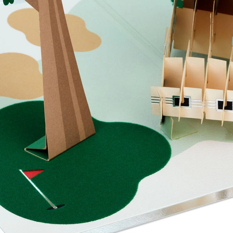 Hallmark Hope Your Day Is Good To A Tee Golf 3D Pop-Up Card - Image 4