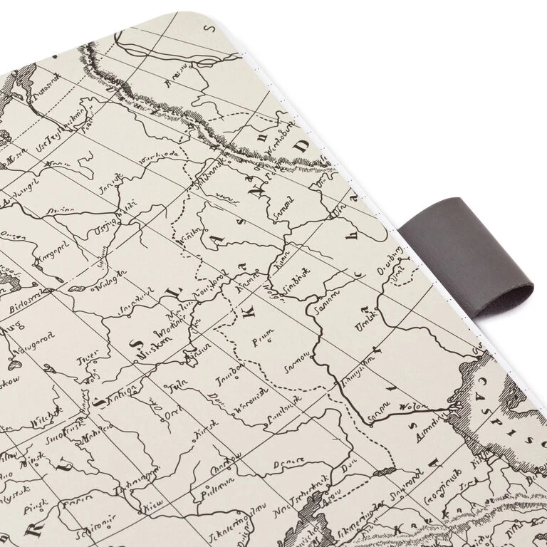 Hallmark Gray Etched Compass Faux Leather Notebook - Image 6