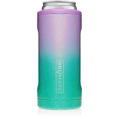 BruMate Glitter Mermaid Stainless Steel Skinny Can Cooler, 12 Oz.