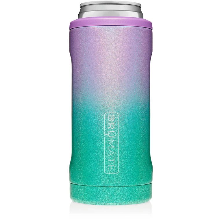 BruMate Glitter Mermaid Stainless Steel Skinny Can Cooler, 12 Oz.
