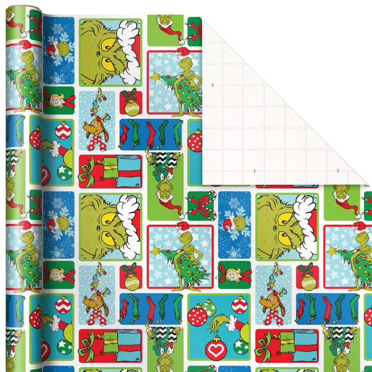 Hallmark Dr. Seuss™ Grinch 3-Pack Christmas Wrapping Paper Assortment, 105 Sq. Ft. - Image 6