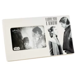 Hallmark Star Wars™ Han Solo™ And Princess Leia™ I Love You I Know Ceramic Picture Frame, 4x6