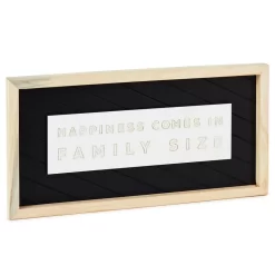 Hallmark Family Size Happiness Framed Quote Sign, 14x7