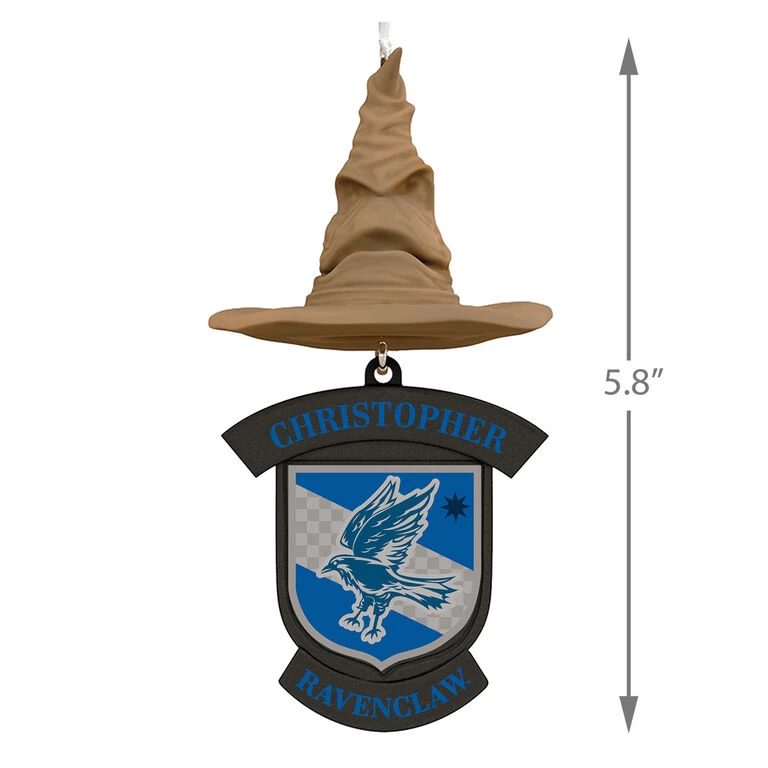 Harry Potter™ Sorting Hat Personalized Text Ornament, Ravenclaw™ - Image 3