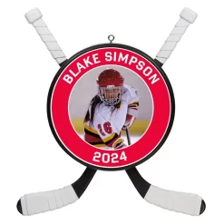 Hockey Star Personalized Photo Ornament