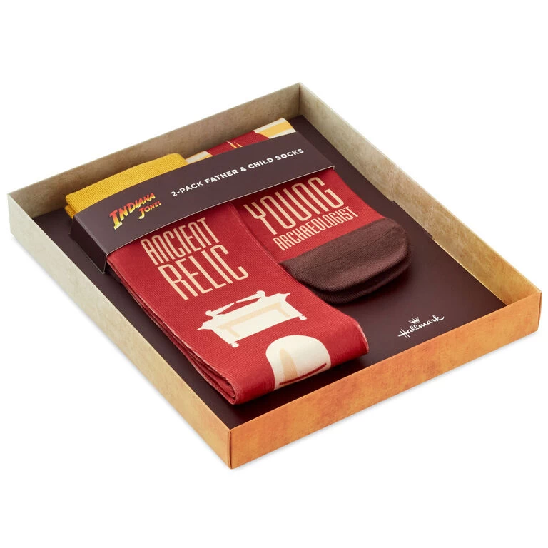 Hallmark Indiana Jones™ Adult And Child Relic And Archeologist Socks, Pack Of 2 - Image 4