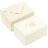 Hallmark Bulk Ivory And Gold Blank Wedding Thank-You Notes, Box Of 100