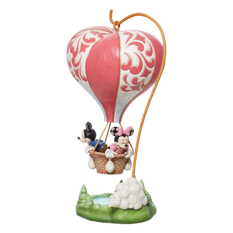 Enesco Jim Shore Disney Mickey And Minnie Heart Air Balloon Figurine, 10.75" - Image 2