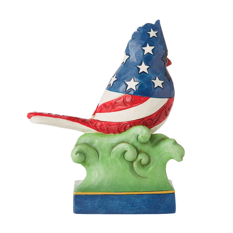 Enesco Jim Shore Patriotic Cardinal Figurine, 5" - Image 2