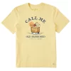 Life Is Good Call Me Old-Fashioned Men's Yellow T-Shirt, Large