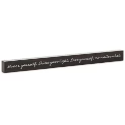 Hallmark Love Yourself No Matter What Wood Quote Sign, 23.5x2