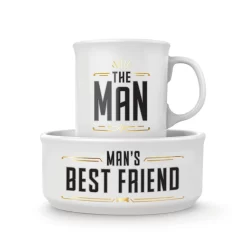 Genuine Fred Howligans Mug And Dog Bowl, Set Of 2