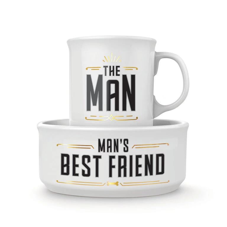 Genuine Fred Howligans Mug And Dog Bowl, Set Of 2