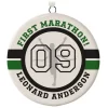 Marathon Ceramic Circle Personalized Ornament