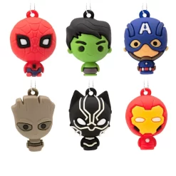 Mini Marvel Super Heroes Shatterproof Hallmark Ornaments, Set Of 6