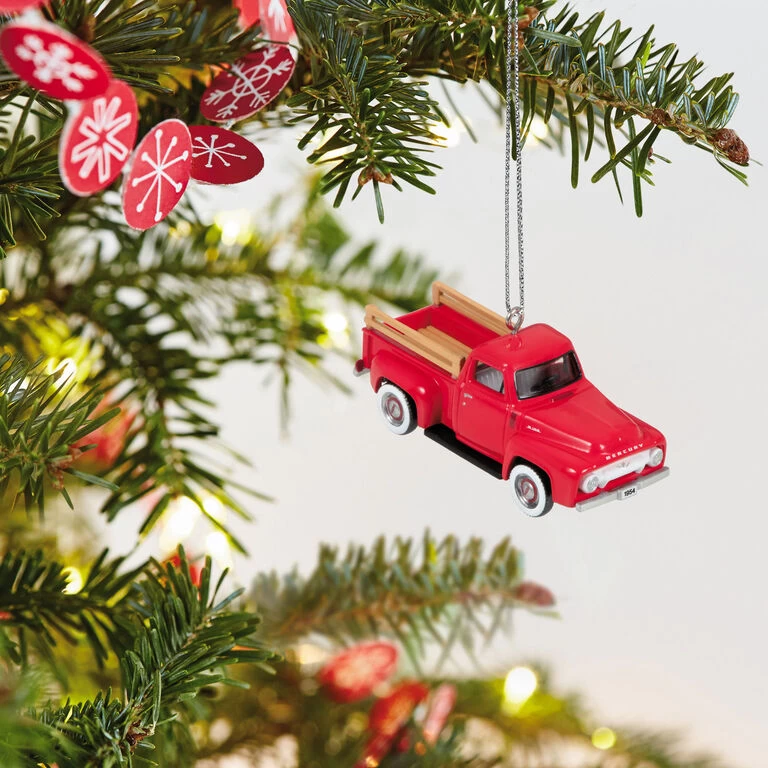 Hallmark Mini Lil' American Trucks 1954 Mercury M-100 2023 Metal Ornament, 0.75" - Image 2