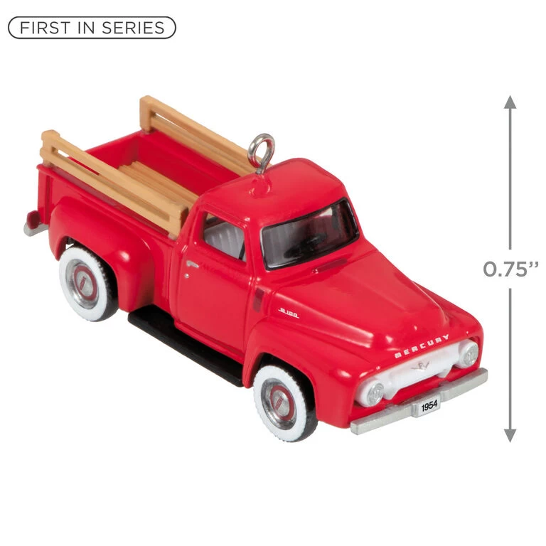 Hallmark Mini Lil' American Trucks 1954 Mercury M-100 2023 Metal Ornament, 0.75" - Image 3