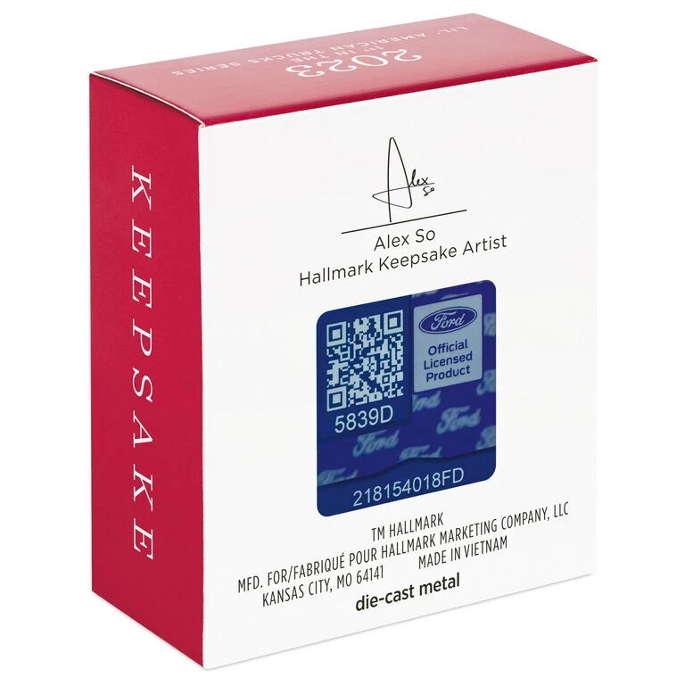 Hallmark Mini Lil' American Trucks 1954 Mercury M-100 2023 Metal Ornament, 0.75" - Image 5