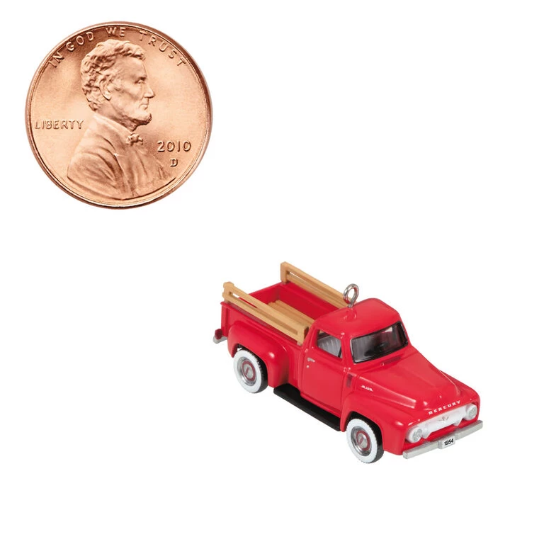 Hallmark Mini Lil' American Trucks 1954 Mercury M-100 2023 Metal Ornament, 0.75" - Image 7