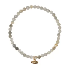 Mini Faceted Labradorite Beaded Stacking Bracelet