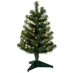 Hallmark Miniature Evergreen Pre-Lit Christmas Tree, 18.75"