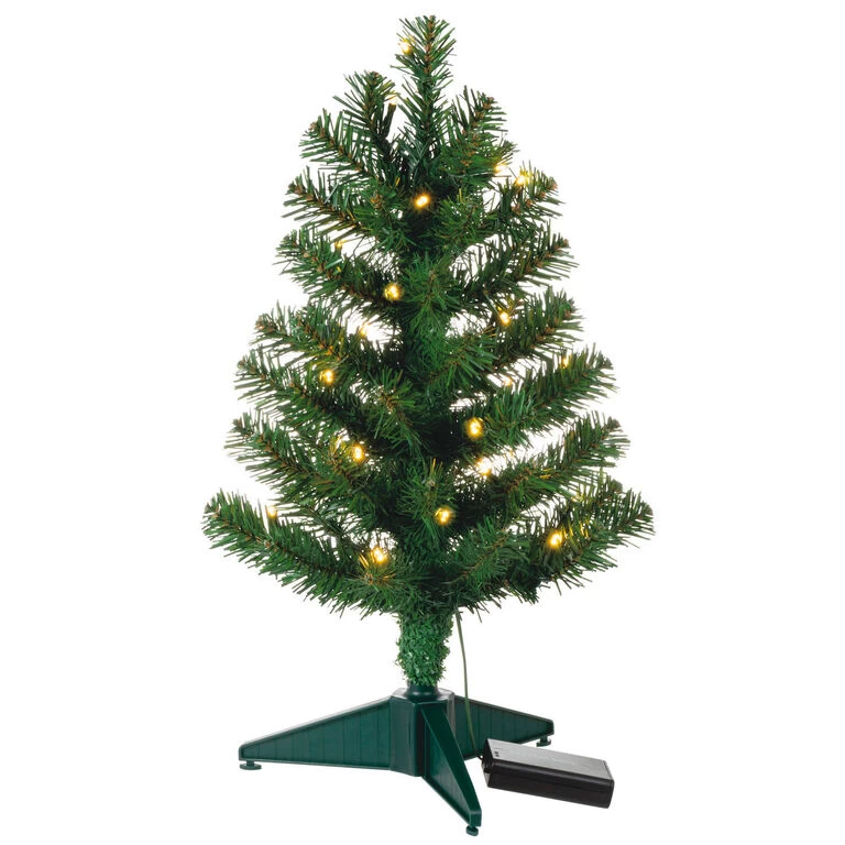 Hallmark Miniature Evergreen Pre-Lit Christmas Tree, 18.75" - Image 4