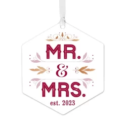 Hallmark Mr. & Mrs. Personalized Text Metal Ornament