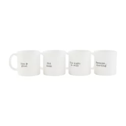 Mud Pie Funny Mugs, Set Of 4