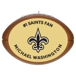 Hallmark NFL Football New Orleans Saints Text Personalized Ornament